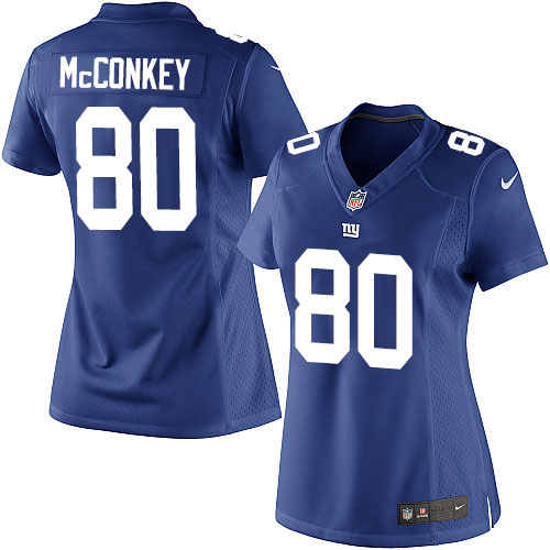 Women's Elite Phil McConkey Nike Jersey Royal Blue Home - #80 NFL New York Giants